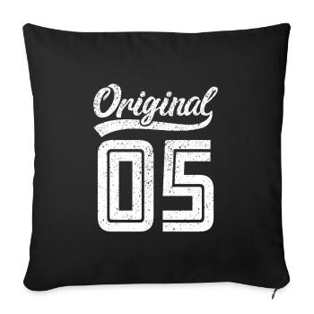 2005 Original 05 born 2005 - Sofa pillowcase 17,3'' x 17,3'' (45 x 45 cm) - black - Front