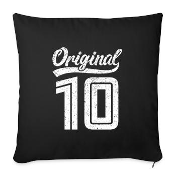 2010 Original 10 born 2010 - Sofa pillowcase 17,3'' x 17,3'' (45 x 45 cm) - black - Front