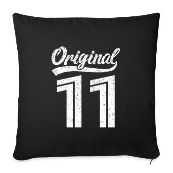 2011 Original 11 born 2011 - Sofa pillowcase 17,3'' x 17,3'' (45 x 45 cm) - black - Front