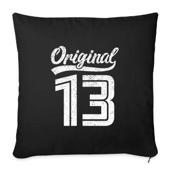 2013 Original 13 born 2013 - Sofa pillowcase 17,3'' x 17,3'' (45 x 45 cm) - black - Front
