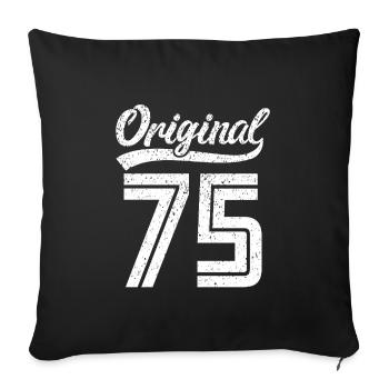 1975 Original 75 Né en 1975 - Housse de coussin décorative 45 x 45 cm - noir - Devant