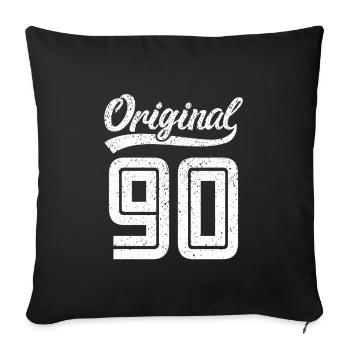 1990 Original 90 born 1990 - Sofa pillowcase 17,3'' x 17,3'' (45 x 45 cm) - black - Front