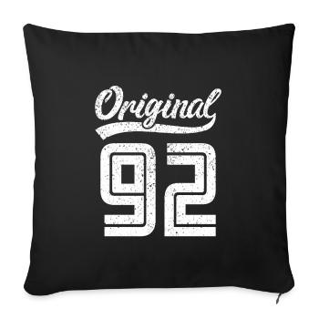1992 Original 92 Né en 1992 - Housse de coussin décorative 45 x 45 cm - noir - Devant