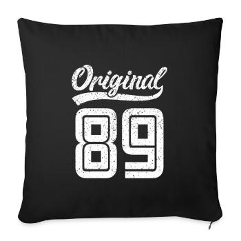 1989 Original 89 Né en 1989 - Housse de coussin décorative 45 x 45 cm - noir - Devant