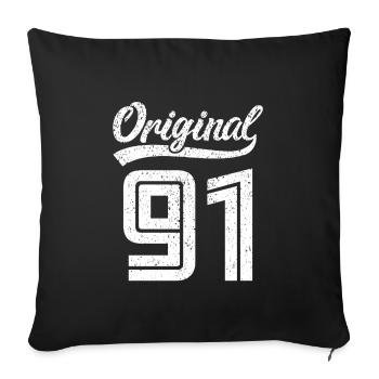 1991 Original 91 born 1991 - Sofa pillowcase 17,3'' x 17,3'' (45 x 45 cm) - black - Front