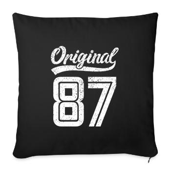 1987 Original 87 Né en 1987 - Housse de coussin décorative 45 x 45 cm - noir - Devant