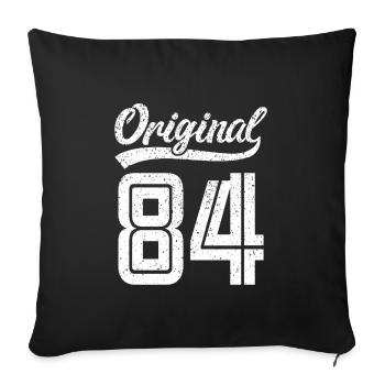 1984 Original 84 Né en 1984 - Housse de coussin décorative 45 x 45 cm - noir - Devant