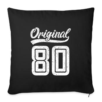 1980 Original 80 born 1980 - Sofa pillowcase 17,3'' x 17,3'' (45 x 45 cm) - black - Front