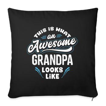 C'est ce à quoi ressemble un grand-père génial - Housse de coussin décorative 45 x 45 cm - noir - Devant
