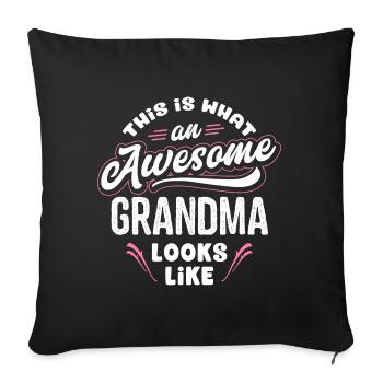 C'est ce à quoi ressemble une grand-mère géniale - Housse de coussin décorative 45 x 45 cm - noir - Devant