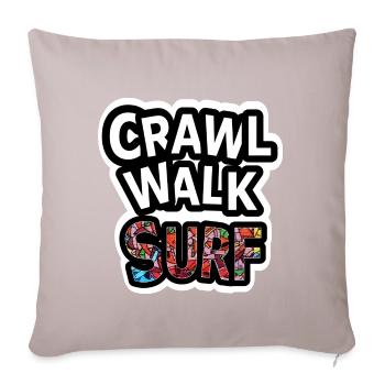 Surfing baby - Sofa pillowcase 17,3'' x 17,3'' (45 x 45 cm) - light taupe - Front