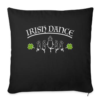 Irish Dance - Sofa pillowcase 17,3'' x 17,3'' (45 x 45 cm) - black - Front