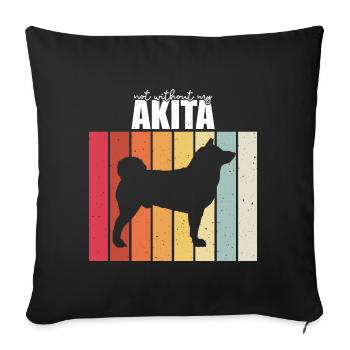 Akita - Sofa pillowcase 17,3'' x 17,3'' (45 x 45 cm) - black - Front