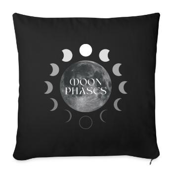 Moon Grafik T-Shirt - Sofakissenbezug 45 x 45 cm - Schwarz - Vorne