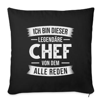 Chef Abteilungsleiter Vorgesetzter Mitarbeiter - Sofakissenbezug 45 x 45 cm - Schwarz - Vorne