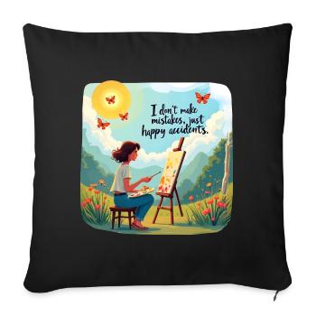 Oil Painting In Nature For Painters And Artists - Sofa pillowcase 17,3'' x 17,3'' (45 x 45 cm) - black - Front