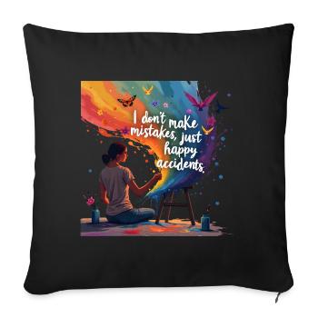 Oil Painting In Nature For Painters And Artists - Sofa pillowcase 17,3'' x 17,3'' (45 x 45 cm) - black - Front