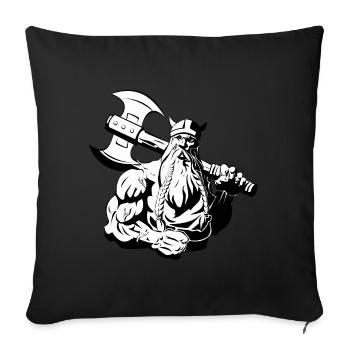 viking - Housse de coussin décorative 45 x 45 cm - noir - Devant