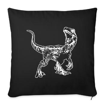 Velociraptor - Sofa pillowcase 17,3'' x 17,3'' (45 x 45 cm) - black - Front