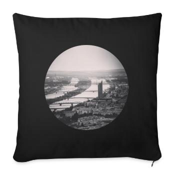 Vienna, Vienna is only you - Sofa pillowcase 17,3'' x 17,3'' (45 x 45 cm) - black - Front