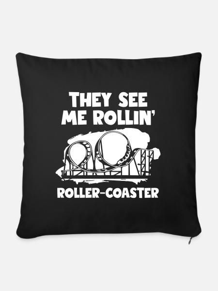They See Me Rollin - Sofakissenbezug 45 x 45 cm - Schwarz