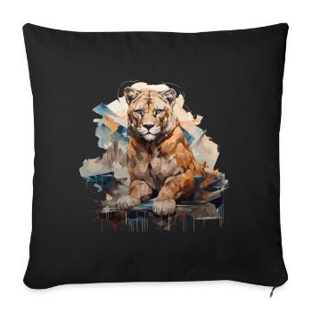 Le pouvoir du - Style Graffiti - Housse de coussin décorative 45 x 45 cm - noir - Devant