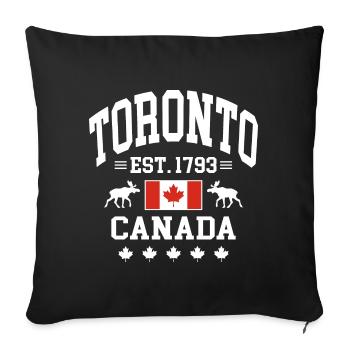 Toronto - Sofakissenbezug 45 x 45 cm - Schwarz - Vorne