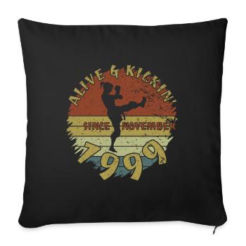 25. Geburtstag Vivant depuis 11/1999 - Housse de coussin décorative 45 x 45 cm - noir - Devant