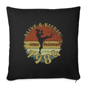 40. Geburtstag Vivant depuis 12/1984 - Housse de coussin décorative 45 x 45 cm - noir - Devant