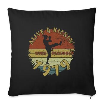 45. Geburtstag Vivant depuis 12/1979 - Housse de coussin décorative 45 x 45 cm - noir - Devant