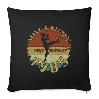 40. Geburtstag Vivant depuis 01/1985 - Housse de coussin décorative 45 x 45 cm - noir - Devant