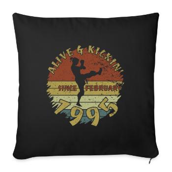30. Geburtstag Vivant depuis 02/1995 - Housse de coussin décorative 45 x 45 cm - noir - Devant