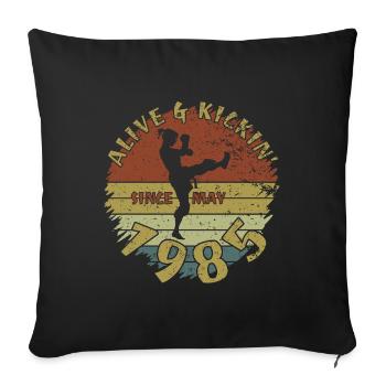40. Geburtstag Vivant depuis 05/1985 - Housse de coussin décorative 45 x 45 cm - noir - Devant