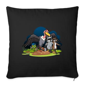 Stolzer Katzen Papa - Sofakissenbezug 45 x 45 cm - Schwarz - Vorne