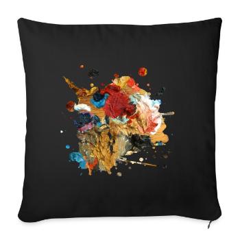 Éclaboussures de peinture ou d'illustrations - Housse de coussin décorative 45 x 45 cm - noir - Devant