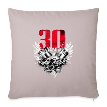 Motorcycle - 30 years - Sofa pillowcase 17,3'' x 17,3'' (45 x 45 cm) - light taupe - Front