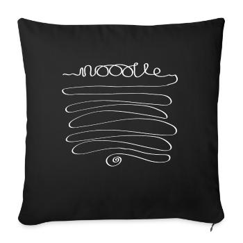 Noodle - Sofa pillowcase 17,3'' x 17,3'' (45 x 45 cm) - black - Front