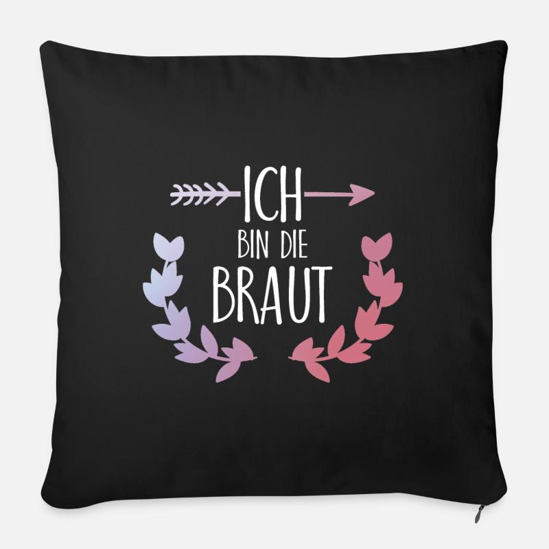 I am the bride gift - Sofa pillowcase 17,3'' x 17,3'' (45 x 45 cm) - black