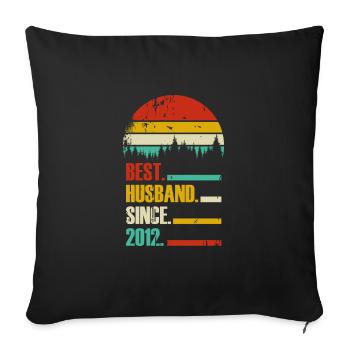 Best Husband since September 2012 Geschenk - Sofakissenbezug 45 x 45 cm - Schwarz - Vorne