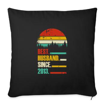Best Husband since September 2013 Geschenk - Sofakissenbezug 45 x 45 cm - Schwarz - Vorne
