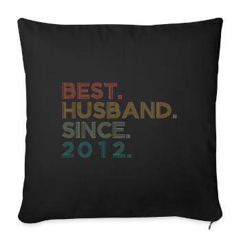 Best Husband since 2012 Geschenk - Sofakissenbezug 45 x 45 cm - Schwarz - Vorne