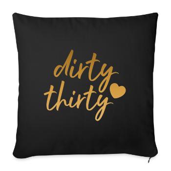 dirty thirty 1989 vintage gift - Sofa pillowcase 17,3'' x 17,3'' (45 x 45 cm) - black - Front