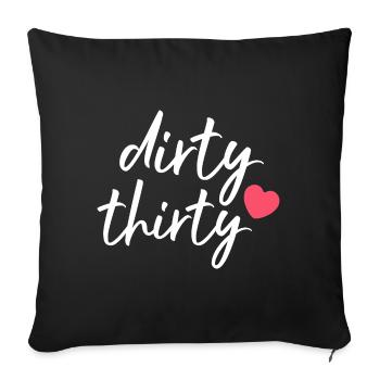 dirty thirty 1989 vintage gift - Sofa pillowcase 17,3'' x 17,3'' (45 x 45 cm) - black - Front