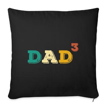 Papa jusqu'à trois cadeaux - Housse de coussin décorative 45 x 45 cm - noir - Devant