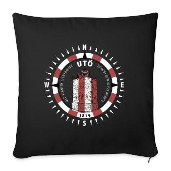 UTÖ LIGHTHOUSE Compass - Textiles and Gifts - Sofa pillowcase 17,3'' x 17,3'' (45 x 45 cm) - black - Front