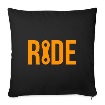 Ride Bicycle Bike Bike Gift - Sofa pillowcase 17,3'' x 17,3'' (45 x 45 cm) - black - Front