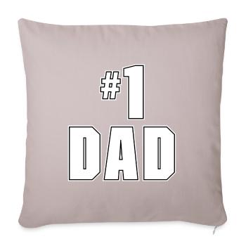 Number 1 Dad Father's Day Gift - Sofa pillowcase 17,3'' x 17,3'' (45 x 45 cm) - light taupe - Front