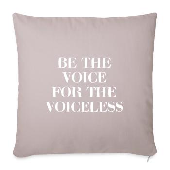 Soyez la voix du cadeau sans voix - Housse de coussin décorative 45 x 45 cm - taupe clair - Devant