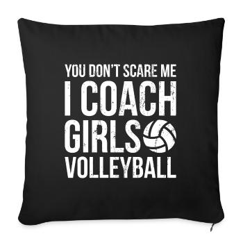 I coach Girls Volleyball Trainer Gift - Sofa pillowcase 17,3'' x 17,3'' (45 x 45 cm) - black - Front