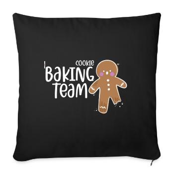 Cookie Baking Team Christmas Gift - Sofa pillowcase 17,3'' x 17,3'' (45 x 45 cm) - black - Front